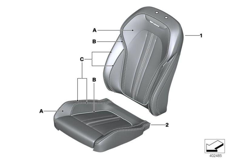 Individual cover, leather comfort seat ->56081911339