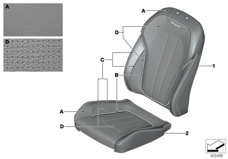 Individual cover,Klima-Leather comf.seat ->56081911341
