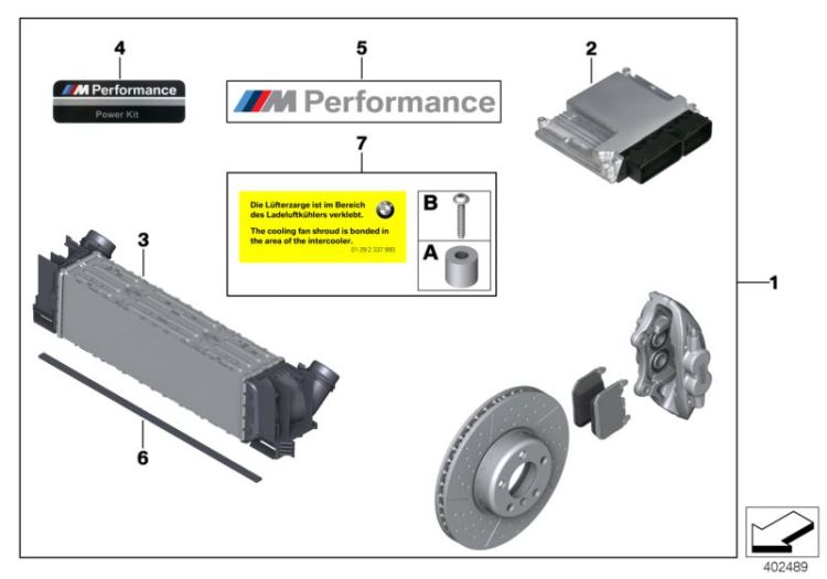 Power kit not for M Perf. sport brakes ->52407031125