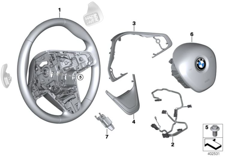 Sport strng wheel,leather, shift paddles ->56667322331