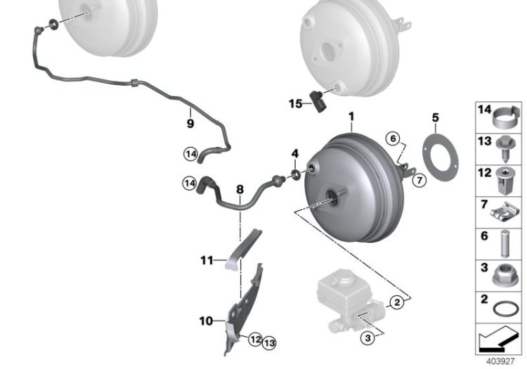 Power brake unit depression ->56081341616