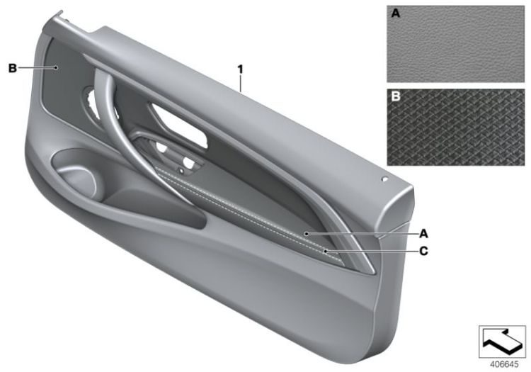 Individual Türverkleidung Leder vorne ->55966911354