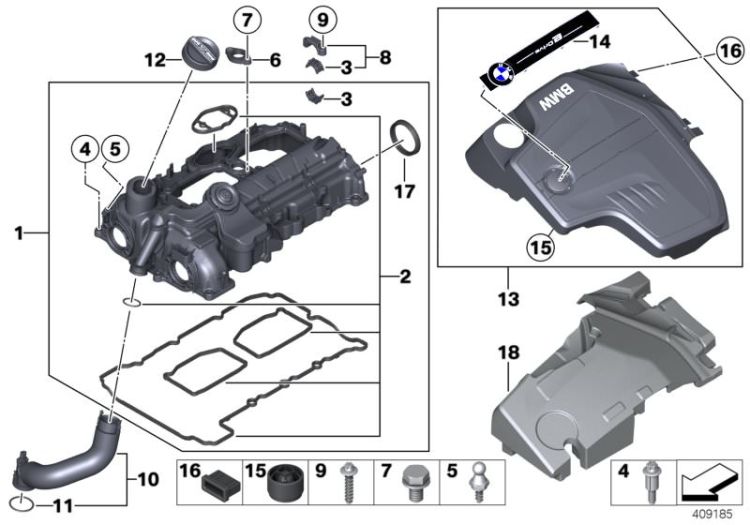 Cylinder head cover ->57401115840