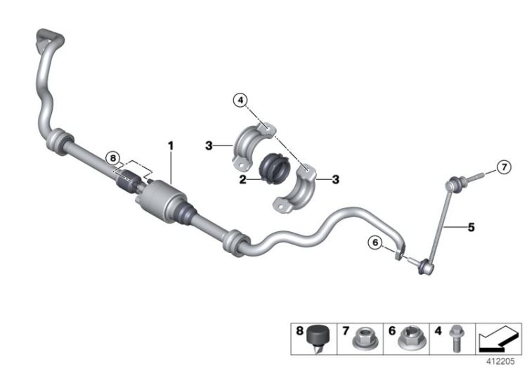 Front stabilizer bar/Dynamic Drive ->50139310788