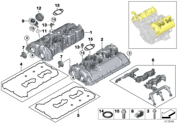 Cylinder head cover ->57462115848