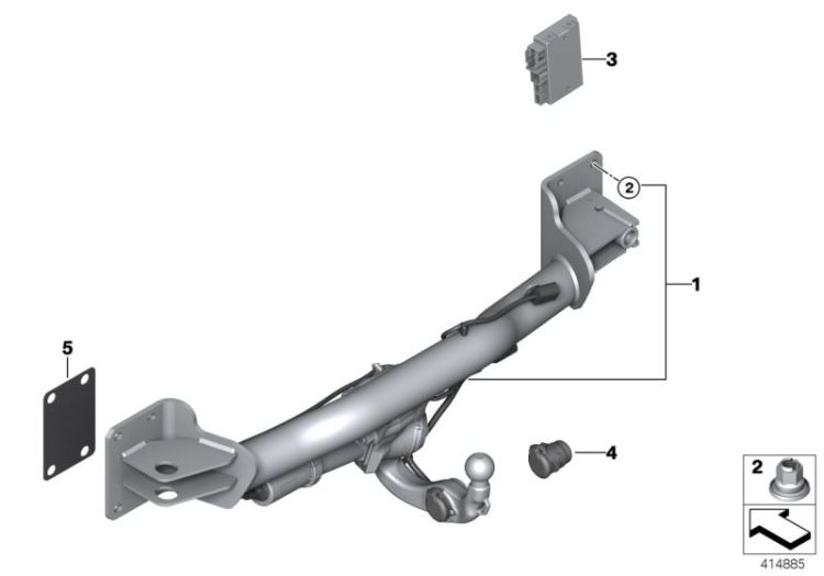 Trailer tow hitch, electrically pivoted ->50139710512