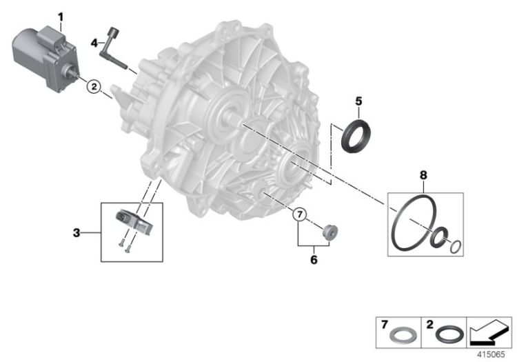 Electric gearbox, single parts ->56361270089