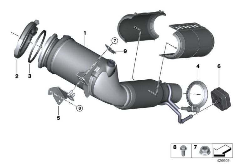 Engine-compartment catalytic converter ->56283181066