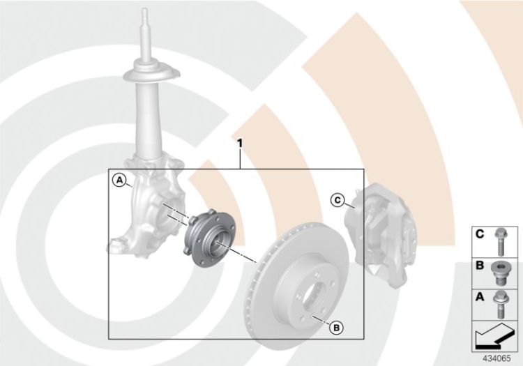 Repair kit, wheel bearing, front ->48480311222