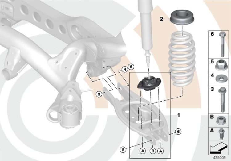 Repair kit, rubber mount, shock absorber ->48480331928