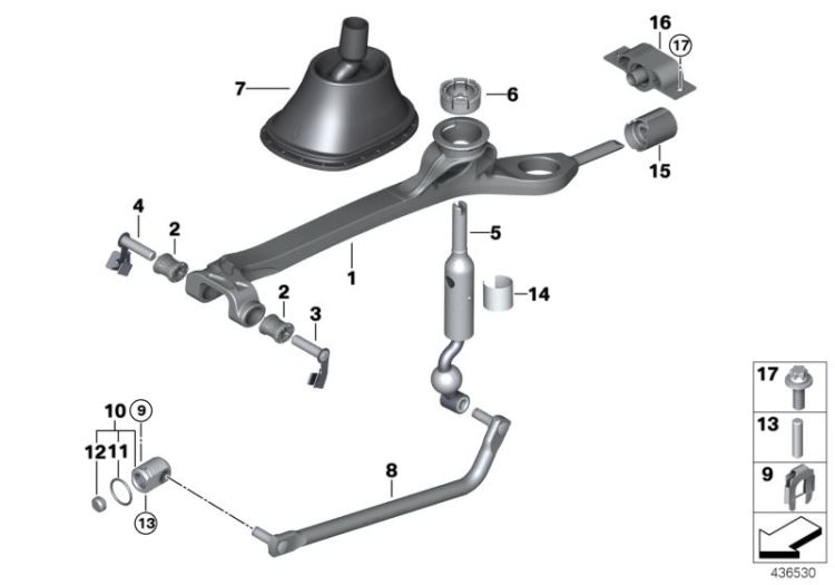 Gearshift, mechanical transmission ->53622250572