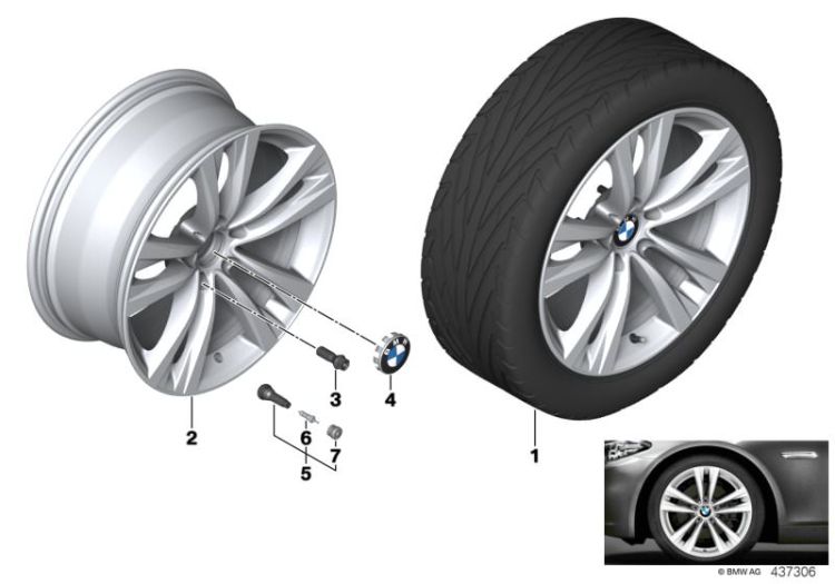 Rueda AL BMW, Styling 610-19`` ->52148362152