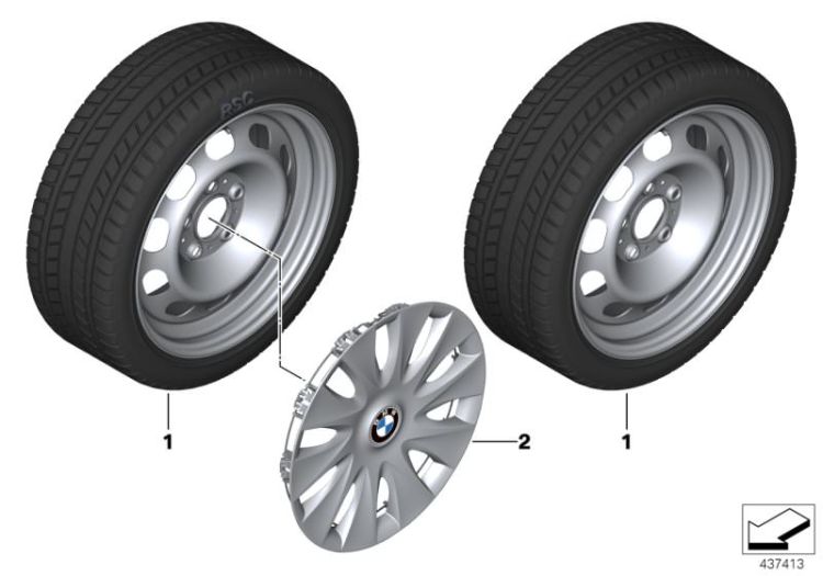 Winter wheel & tyre. steel ->