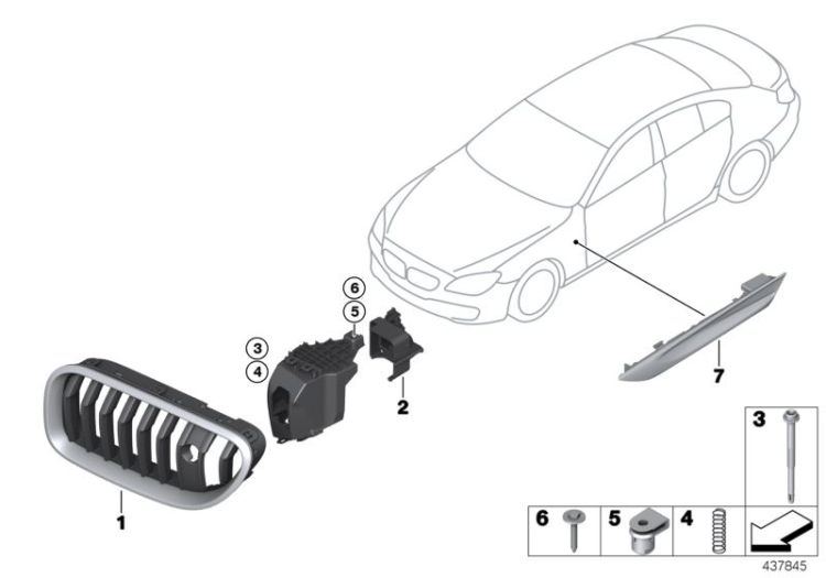 exterior trim / grille ->54645518354