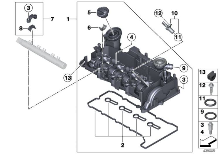 Cylinder head cover ->52069114570