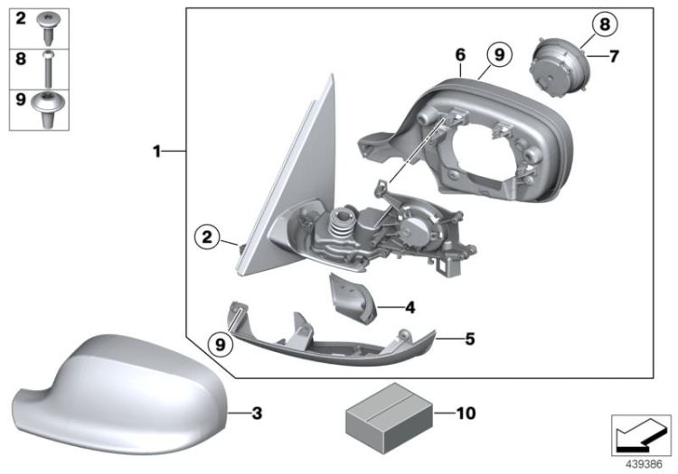 Screw, self tapping, Number 09 in the illustration