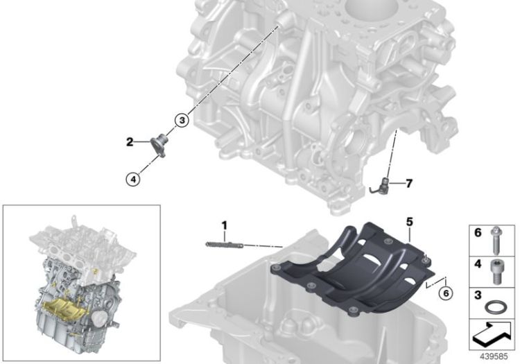 Engine block mounting parts ->56989115984