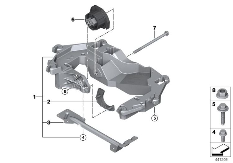 Gearbox suspension ->57223220236