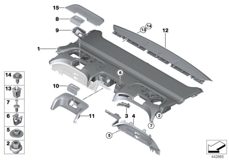 Rear window shelf ->47600611095