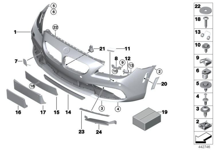 Trim panel, front ->57121512895