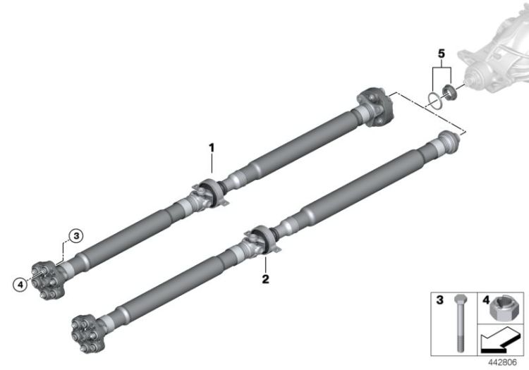 Propeller shaft / recessed nut ->60419260324