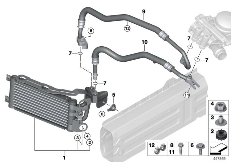 Motorölkühler/Ölkühlerleitung ->50607170375