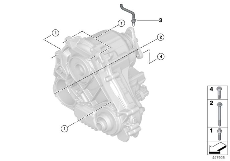 Gearbox mounting / ventilation ->50139270039