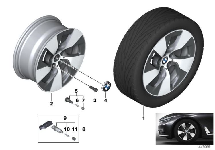 BMW LM Rad Turbinenstyling 645 - 17