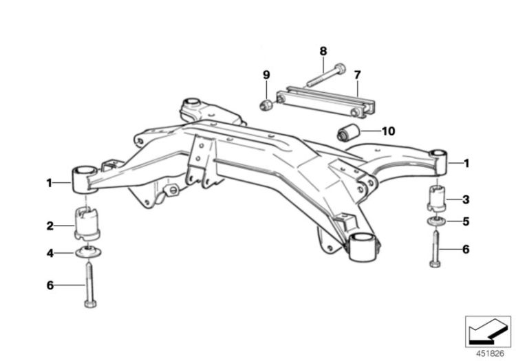 Rear axle carrier ->