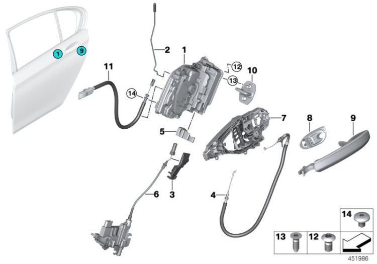 Schliesssystem Tür hinten ->57459512993