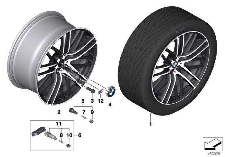 BMW LA wheel M double spoke 650M - 21`` ->57459362229