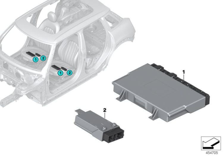 ECU, seat module ->58137613598