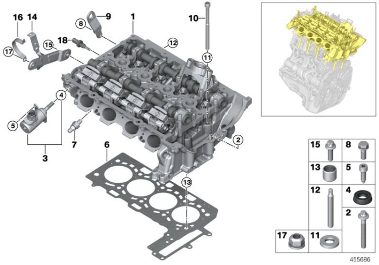 Cylinder head/Mounting parts ->56989115988