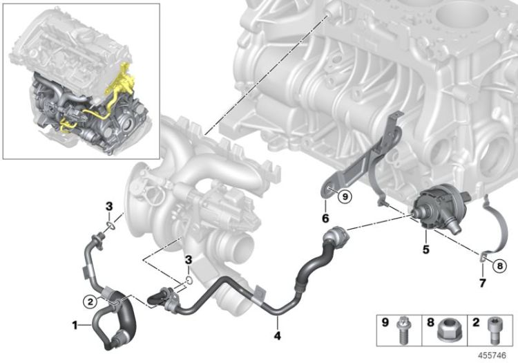 Cooling system, turbocharger ->59505116397