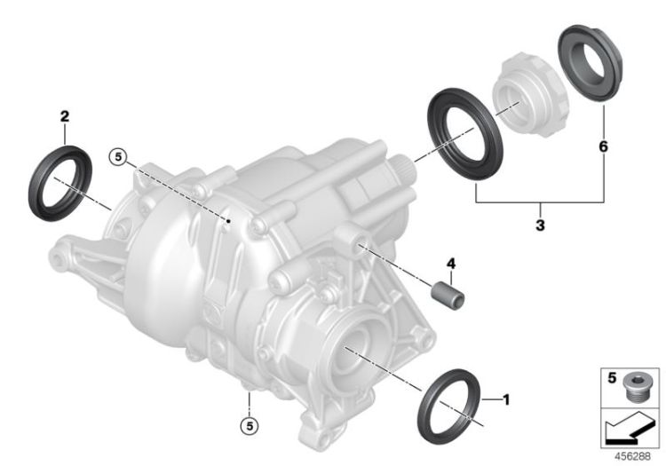 Transfer box, single parts PTO ->56775260281