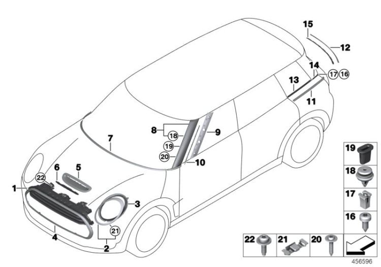 exterior trim / grille ->57452513016