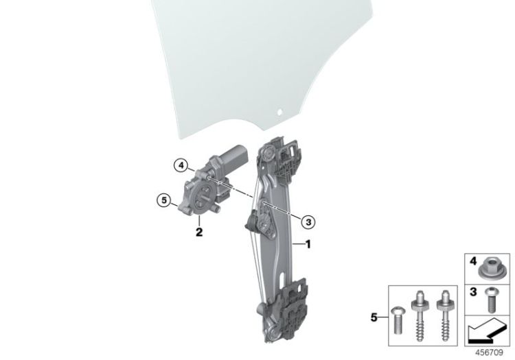 Türfenstermechanismus hinten ->50139516430