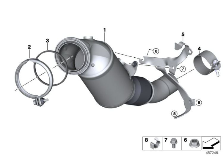 Engine-compartment catalytic converter ->