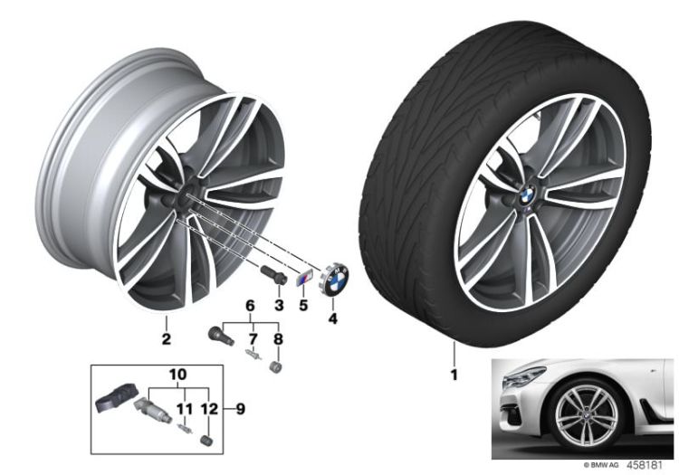 BMW LA wheel double spoke 647M - 19`` ->57459362258