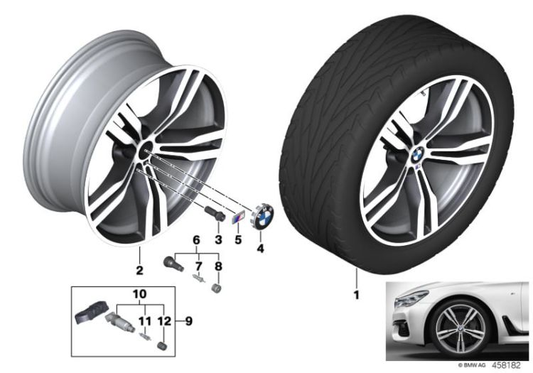 BMW LA wheel double spoke 648M - 20`` ->57459362259