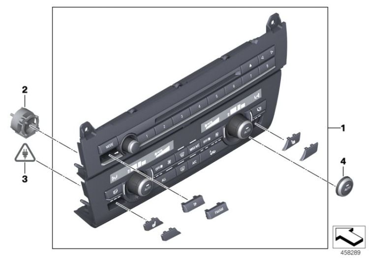 Radio and A/C control panel ->52148612599