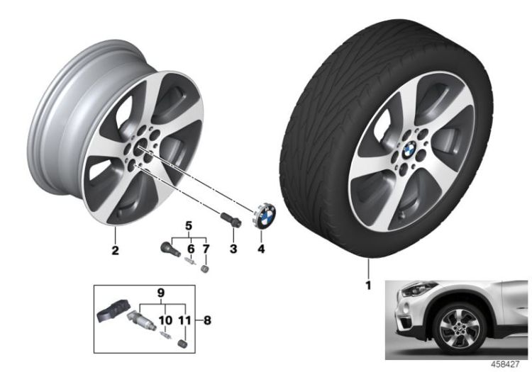 BMW LA wheel turbine styling 561 - 17`` ->57445362262