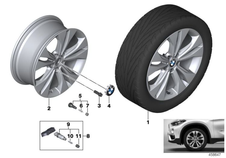 BMW LA wheel double spoke 567 - 18`` ->57445362266