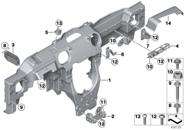 Carrier instrument panel ->50618516133