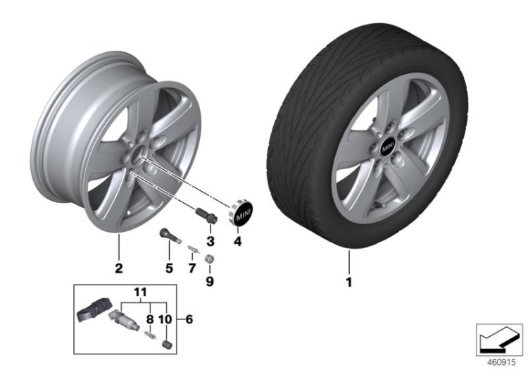 MINI LA wheel revolite spoke 517 - 16