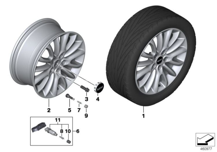 MINI LA wheel net spoke 519 - 17