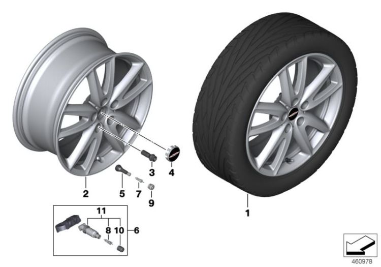 MINI LM Rad JCW Grip Spoke 520 - 18