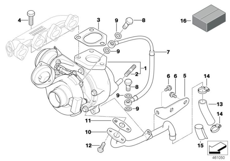 Turbo charger with lubrication ->47613112111
