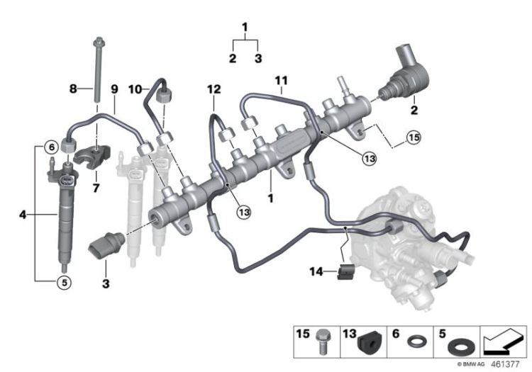 High pressure accumulator/injector/line ->51040131281