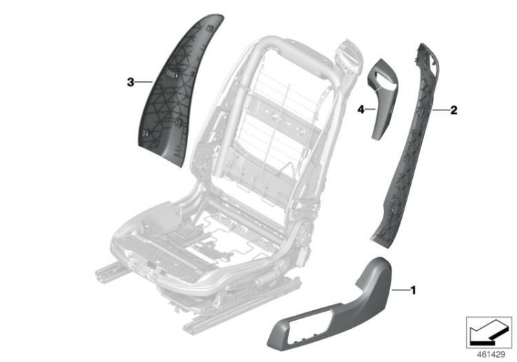 Individual seat trims, front ->53281911231